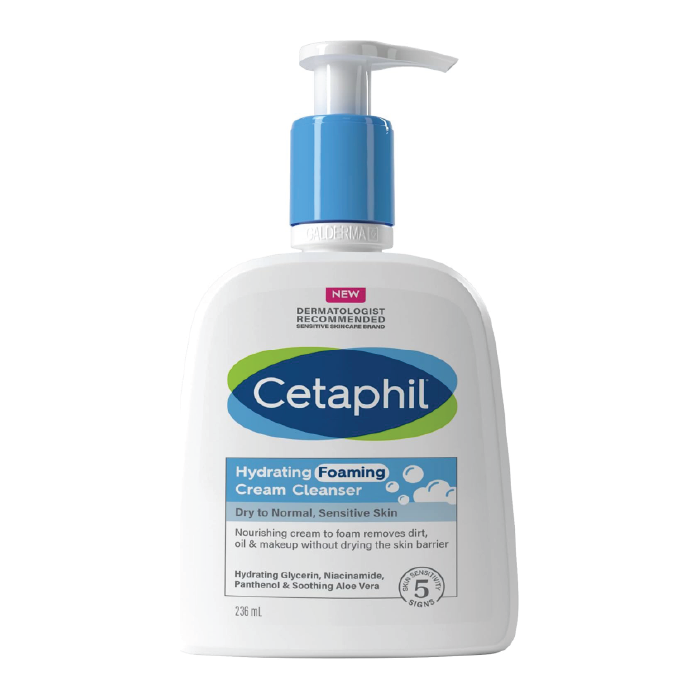 Cetaphil hydrating foaming cream cleanser 236ml