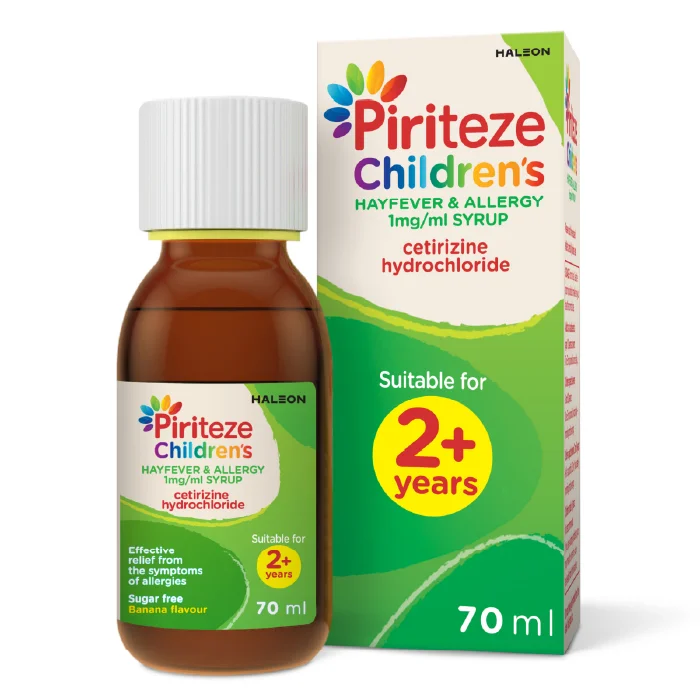 Piriteze childrens allergy syrup 2+ years 70ml
