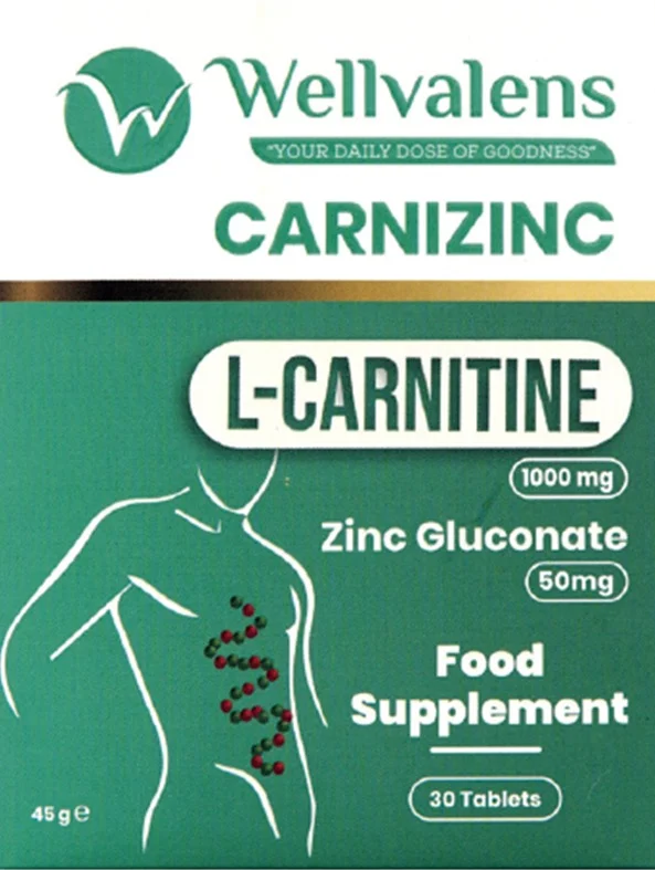 l carnitine and zinc Wellvalens carnizinc(L-carnitine/zinc) tablets 30's | Pharmaplus