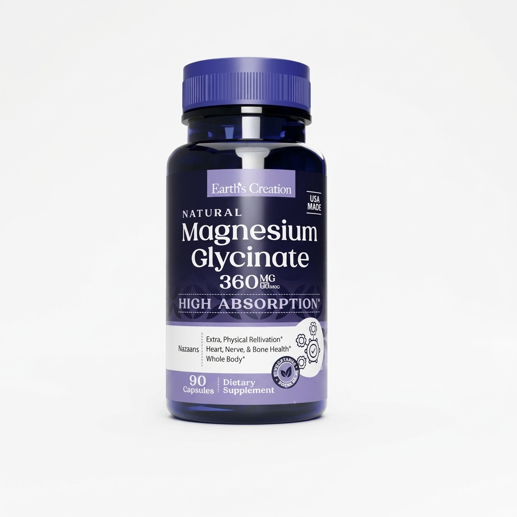 Earth's creation magnesium glycinate 360mg 90's