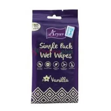 Aryuv-wet wipes single pack ( vanilla) 10s