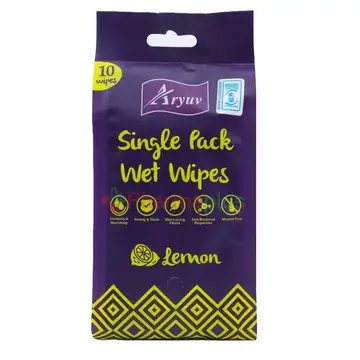 Aryuv-wet wipes s/ pack ( lemon) 10s