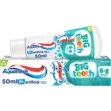 Aquafresh toothpaste 6-8 big teeth 50ml