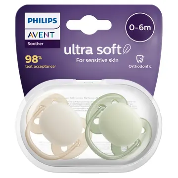 Avent ultra soft 0-6m soother paficier