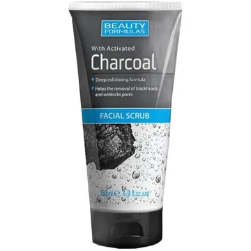 Beauty formulas charcoal facial scrub 150ml