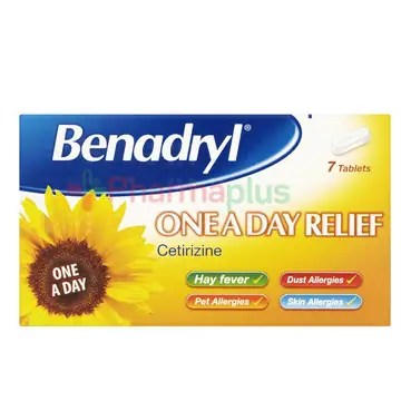 Benadryl allergy one a day 10mg tablets 7`s
