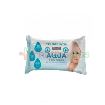 Beauty formulas baby aqua wipes 56`s