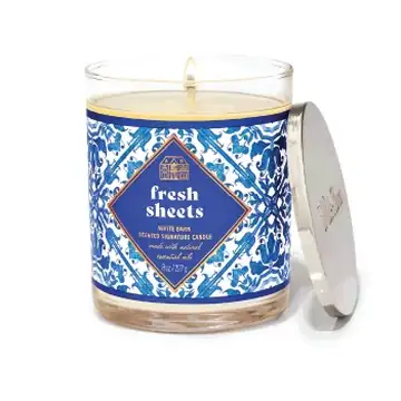 Bath and body works fresh sheets 1 wick candle 198g