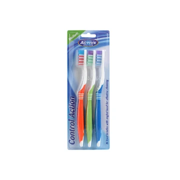 Beauty formulas active control action toothbrush (m)3 pack