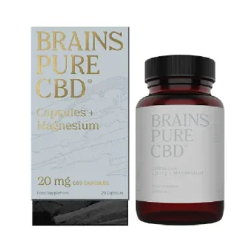 Brains pure cbd capsules + magnesium 20mg 28s