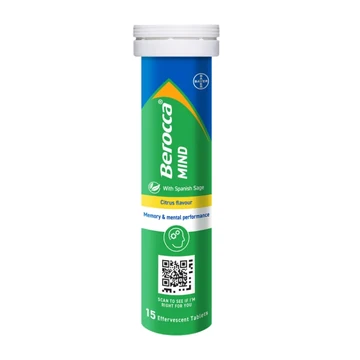 Berocca mind effervescent (citrus)tablets 15's