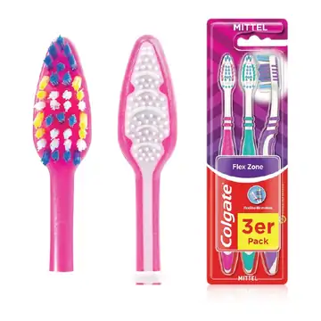 Colgate flex zone toothbrush medium 3pks