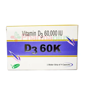 Vitamin d3 60k capsules 4`s