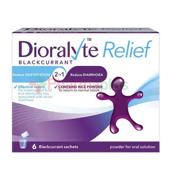 Dioralyte sachets relief black current 6`s
