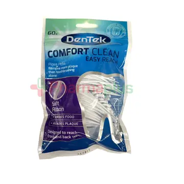 Dentek comfy clean back flossers 60s