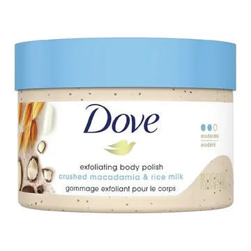 Dove exfoliating scrub crushed macadamia and rice milk 298g