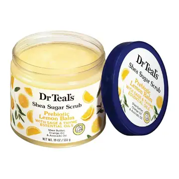 Dr. Teals's shea sugar scrub prebiotic lemon balm 538gm