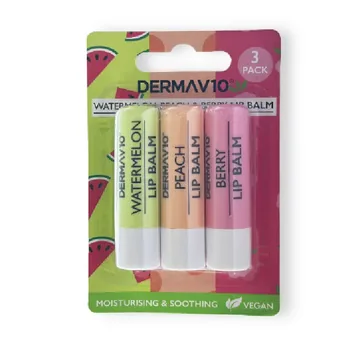 Derma v trio lip balm 3pk