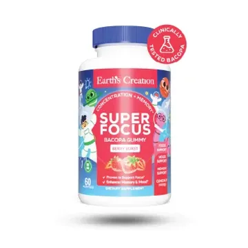 Earth's creation kids super focus gummies 60's