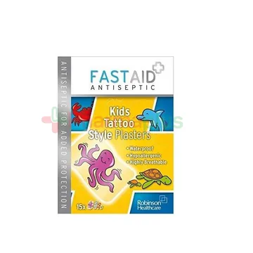 Fast aid kids tattoo style plasters 15`s