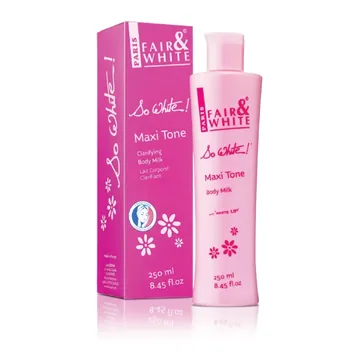 Fair and white so white maxi tone clarifying body milk 250ml