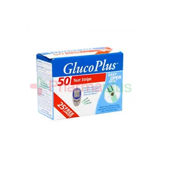 Glucoplus blood glucose test strips 50's