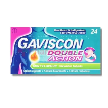 Gaviscon double action tablets mint 24`s