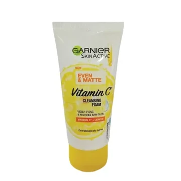 Garnier even and matte vitamin c cleansing foam 100ml