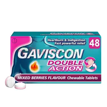 Gaviscon double action mixed berries tablets 48s