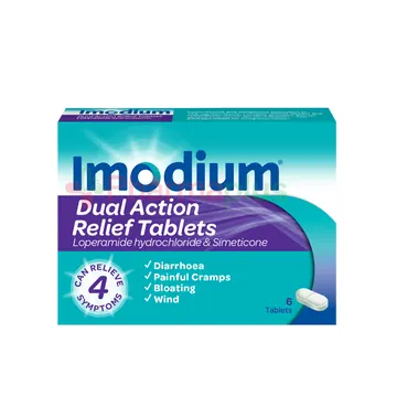 Imodium dual action relief tablets 6`s