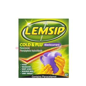Lemsip max cold and flu blackcurrant 10s thumbnail 1