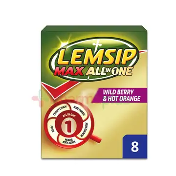 Lemsip all in one berry/orange hot drink 8s