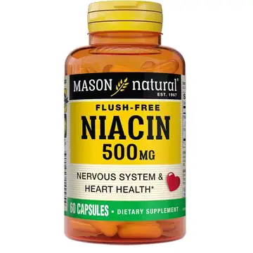 Mason natural flush-free niacin 500mg capsules 60's