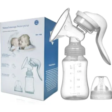 Manual massage breast pump