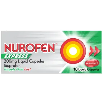 Nurofen express liquid 200mg capsules 10`s thumbnail 1