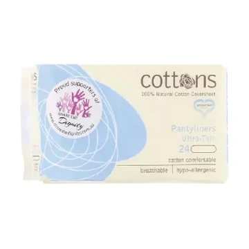 Natural cotton coversheet panty liners