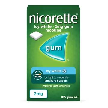 Nicorette icy white 2mg gums 105s