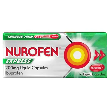 Nurofen express 200mg liquid caps 16`s