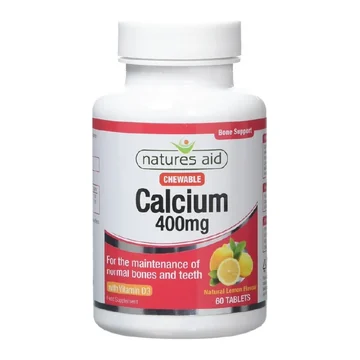Natures aid calcium chewable 400mg tablets 60s