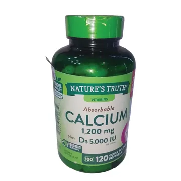 Natures truth calcium 1200mg/vit d3 5000iu 120's