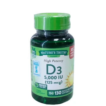 Nature's truth d3 5000iu(125mcg) softgels 130's