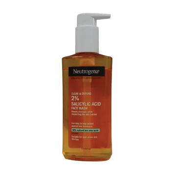 Neutrogena clear & defend 2% salicylic face wash 200ml (import)