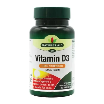 Natures aid vitamin d3 1000iu 120`s