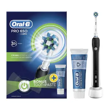 Oral b pro 650 black/white toothbrush