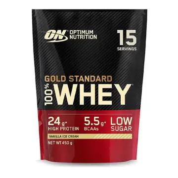 Optimum nutrition gold standard 100% whey vanilla ice cream 450gm