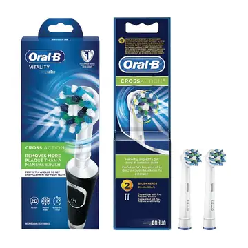 Oral b vitality 100 electric cross section toothbush