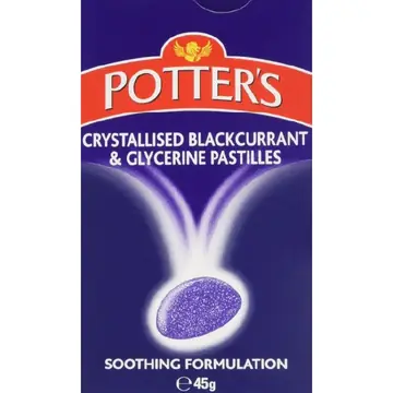 Potter's blackcurrant & glycerine pastilles 45gm