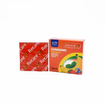 Recare condoms colour fruit flavour 3's