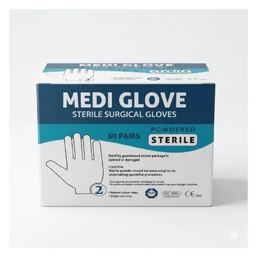 Sterile surgical gloves 7.5 50`S