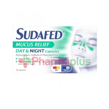 Sudafed mucus relief day and night 16`s